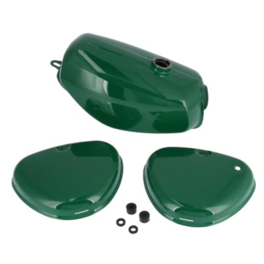 Set: Tank + Seitendeckel, Billardgrün - für Simson S50, S51, S70