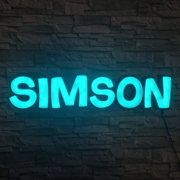 Simson LED-Schriftzug