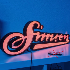 Simson Variante 2 LED-Schriftzug