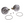 Set: 2 Blinker vorn, rund in Schwarz mit weißem Glas - Simson S50, S51, S70, SR50, SR80, MZ ETZ, TS