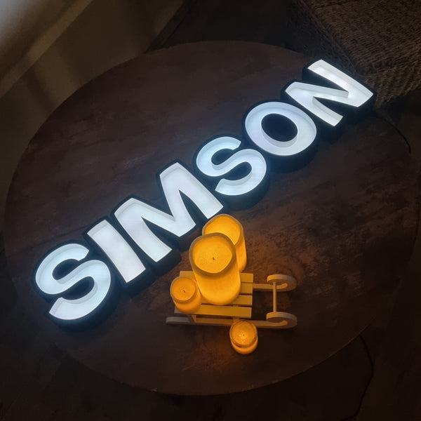 Simson LED-Schriftzug