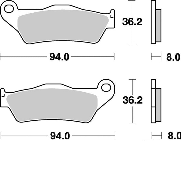 Renn-Bremsbelag vorne BRAKING 746CM46 Sintermetall Race