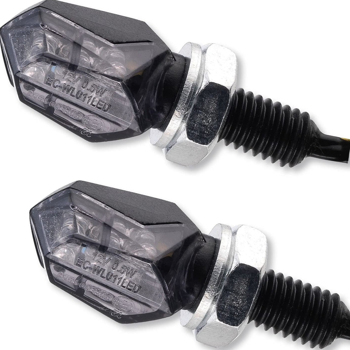LED Motorrad Mini Blinker Tiny schwarz getönt - universal hinten - E-g –  JPMC-2RadParts