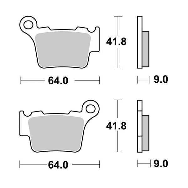 Bremsbelag hinten BRAKING 891CM44 Sintermetall