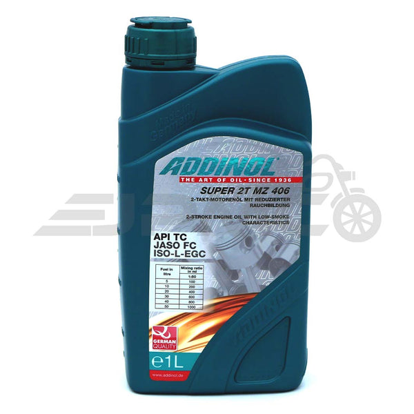 ADDINOL MZ406 - Super 2-Takt Motorenöl (Mischöl) low smoke - 1Liter