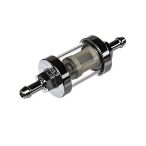 Leitungsfilter massiv Ø6mm, für Benzinschlauch, Chrom - für Simson S50, S51, SR50, KR51 Schwalbe, SR4 u.a.
