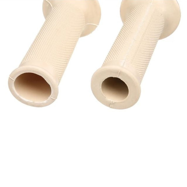 Set: 2 Lenkergriffgummis in Elfenbein - für Simson KR51 Schwalbe, SR4-2, SR4-3, SR4-4 - MZ ES, ETS, AWO