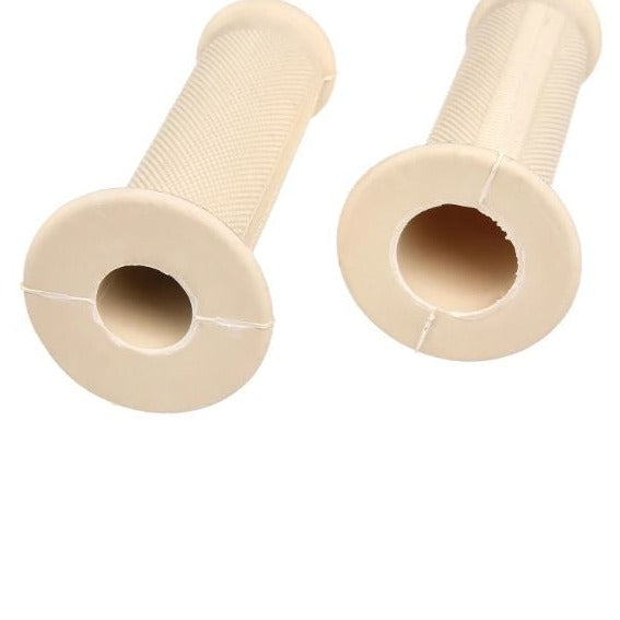 Set: 2 Lenkergriffgummis in Elfenbein - für Simson KR51 Schwalbe, SR4-2, SR4-3, SR4-4 - MZ ES, ETS, AWO