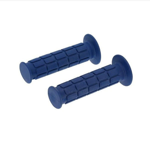 Set: Lenkergummis für Gasdrehgriff und Festgriff, Waffelmuster, blau - für Simson S50, S51, S70, SR50, SR80