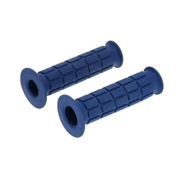 Set: Lenkergummis für Gasdrehgriff und Festgriff, Waffelmuster, blau - für Simson S50, S51, S70, SR50, SR80