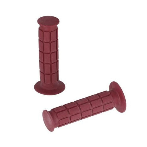 Set: Lenkergummis für Gasdrehgriff und Festgriff, Waffelmuster, weinrot - für Simson S50, S51, S70, SR50, SR80