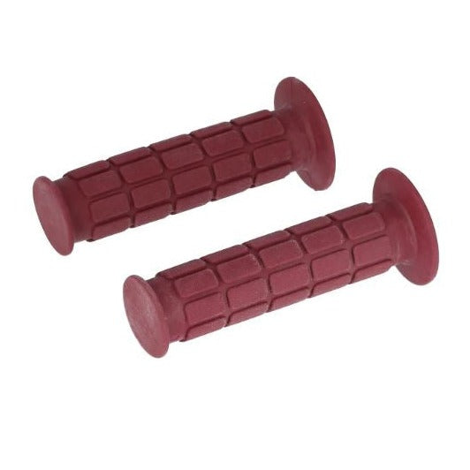 Set: Lenkergummis für Gasdrehgriff und Festgriff, Waffelmuster, weinrot - für Simson S50, S51, S70, SR50, SR80