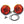 Set: 2 Blinker vorn, rund in Schwarz mit orangenem Glas - Simson S50, S51, S70, SR50, SR80, MZ ETZ, TS