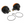 Set: 2 Blinker hinten, rund in Schwarz mit orangenem Glas - Simson S50, S51, S70, SR50, SR80, MZ ETZ, TS